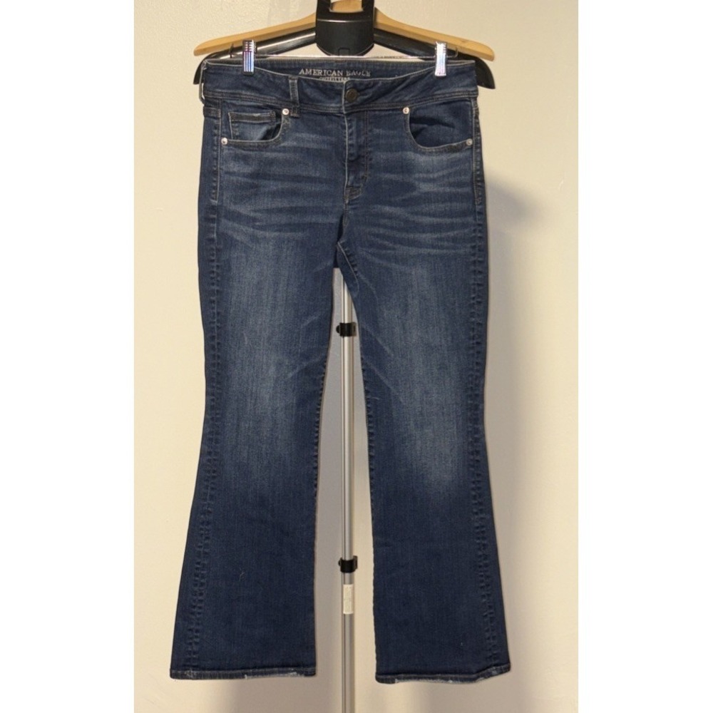 American Eagle Outfitters Women’s Boot Cut Jeans - Dark Wash Blue